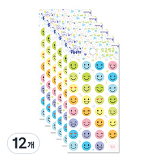 Petit 微笑貼紙 大 da5332 6入, 混合顏色, 12個