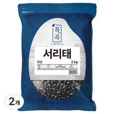 꼭곡 국내산 서리태, 2kg, 2개