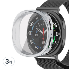 루아러블 갤럭시워치 TPU 액정보호 풀커버 케이스, 실버, 3개