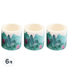 풍경 일러스트 마스킹 테이프 5m, 6개, 구름산