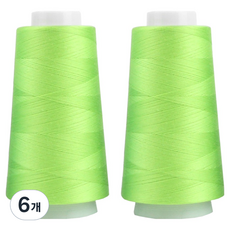 유니크 프리미엄 OWL 코아사 45수 2합 실, 21 옐로우그린, 6개