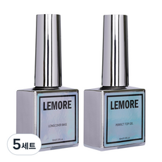 르모어 네일아트 젤네일 매니큐어 퍼팩트 2종세트, 탑젤 + 베이스젤, 5세트