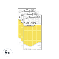 쁘띠팬시 봉인라벨 견출지 20-T213, 투명, 5개입, 9개