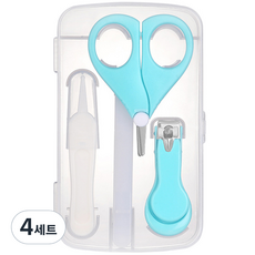 니드잇템 유아용 멀티 손톱깍이 4종 세트, 4세트, 스카이