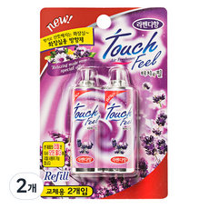 터치필 화장실용 방향제 리필, 26ml, 2개, 라벤더