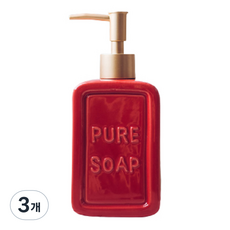 욕실 샴푸 린스 디스펜서 YT_RA516, 레드, 3개