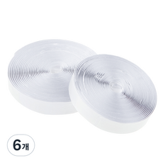 comet 家用捲式魔鬼氈膠帶 白色 20mm x 6m, 6個