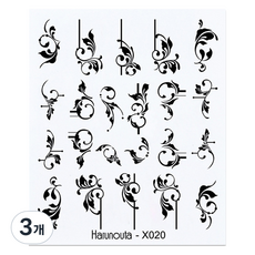 비투윈 수난일 예쁜 네일스티커 19, 3개, 혼합색상