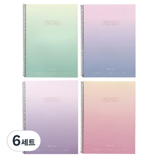 PINKFOOT 星光原稿紙筆記本 4款, 6套, 紫色, 粉紅色, 薄荷綠, 藍色