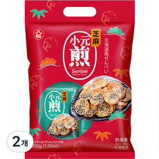 一口米果黑芝麻味8p, 200g, 2個