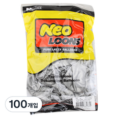 NEOTEX 圓形氣球 30cm 50入, 珍珠銀, 2個