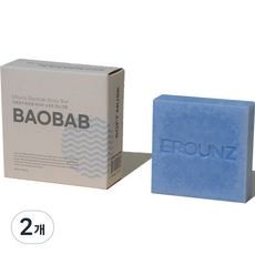 erounz 猴麵包樹身體皂 柔和麝香, 2個, 100g