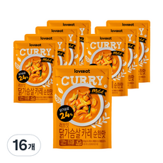 러브잇 닭가슴살 카레 순한맛, 120g, 16개