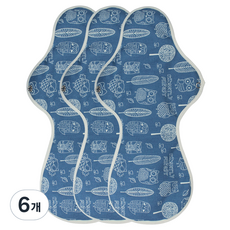 위즐리 면생리대 티니네이비, 오버나이트 이상, 3개입, 6개