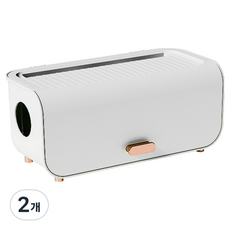 써지오 멀티탭 전선 정리함, 퓨어화이트, 2개