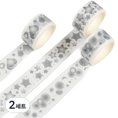 Futuro Lab 手帳裝飾 DIY 素材紙膠帶 3件組, 2套, 灰色