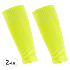 運動用尼龍加壓透氣小腿套 螢光黃 雙腳組, 2套