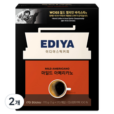이디야 마일드 아메리카노 원두커피믹스, 1g, 170개입, 2개
