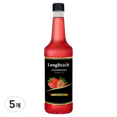 롱비치 딸기 카페 시럽, 5개, 740ml