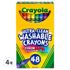 Crayola 繪兒樂 可水洗蠟筆 超潔淨, 4個, 48色