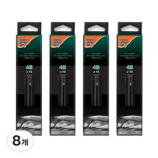 Alpha 附橡皮擦鉛筆 12入, 4B, 8個