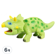 밀알컴퍼니 마우스 손목 스트레스해소 손목쿠션 주물럭 트리케라톱스, 6개