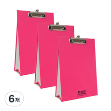 아미호 클립 보드 A4, 분홍, 6개