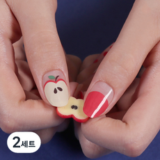젤리넬리 젤네일 스티커, 애플도트, 2세트