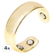 KODACHIEF 銅磁石健康手環 金色 無, 4個