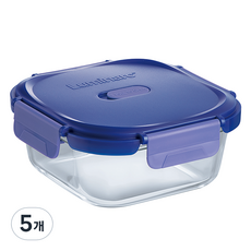 루미낙 퓨티나 정사각 내열 밀폐용기, 5개, 800ml