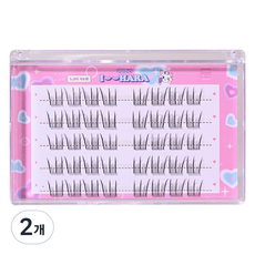 IHara 橫向5排免膠水假睫毛 DDT186-02, 黑色, 2個