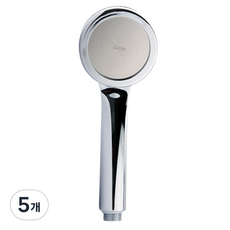수압상승 샤워헤드, 5개, 실버
