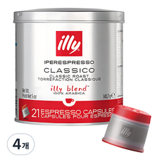 일리 클래식 로스트 클라시코 캡슐커피, 6.7g, 21개입, 4개