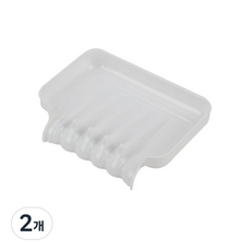 새드리 모던 물 잘 빠지는 비누받침, 화이트, 2개