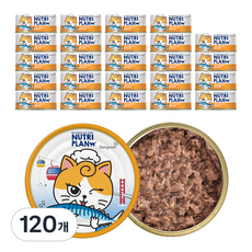 동원뉴트리플랜 고양이 간식캔, 참치와 고등어, 90g, 120개