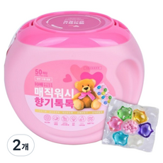 향기톡톡 매직워시 7 in 1 고농축 캡슐 세제, 2개, 50개입
