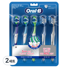 오랄비 어드밴티지 5웨이 칫솔 3p + 크로스액션 2p 세트, 5개입, 2세트