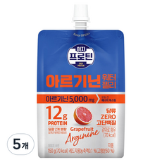 롯데웰푸드 이지프로틴 아르기닌 워터젤리 자몽, 150g, 5개