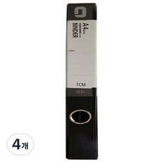 보경 발포 D링 바인더화일 7cm, 흑색, 4개