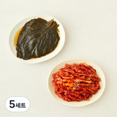 천년의반찬 새콤달콤 반찬 간장깻잎 300g + 무말랭이 무침 300g 세트, 5세트