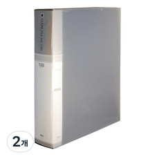 위즈오피스 PP 컬러 인덱스 파일 A4 4100, 블랙, 2개