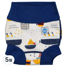 Splash About Happy Nappy 3D加強版 游泳尿布褲, 最大保護, 經游泳學校批准, 超大型(2XL), 5個