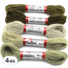 조이십자수 애플톤 울사 5종 세트, 4세트, 337, 338, 341, 342, 343