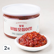 웰웰 비빔 오징어젓, 500g, 2개