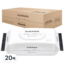 드라마 시그니처 아기물티슈 캡형 75gsm, 62매, 20세트