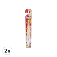 POSY 超軟刷毛兒童牙刷 專為幼兒童設計握把 粗圓好拿好使力 耐熱80°C 日本製, 1入, 2支