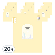 PENPIA 1000小學3-6英語裝訂筆記本, 一個黃色, 20個