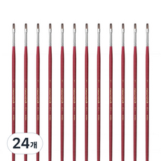 화홍 771F 고급 수채화 평붓, 1호, 24개