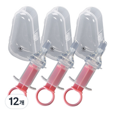 딩동펫 반려동물 모유실감 물약주사기 핑크, 20ml, 12개