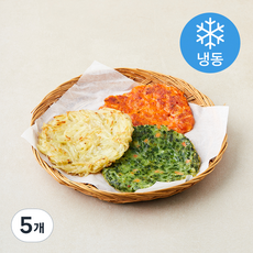 쿡생 삼색모듬전 (냉동), 300g, 5개